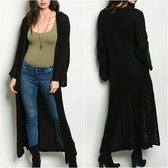 LAST ONE! Soft Crochet Knit Open Long Cardigan - Picture 4 of 4
